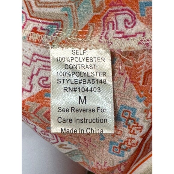 Altar'd State Womens Long Sleeve Cut Out Back Aztec Top Medium - Picture 6 of 7